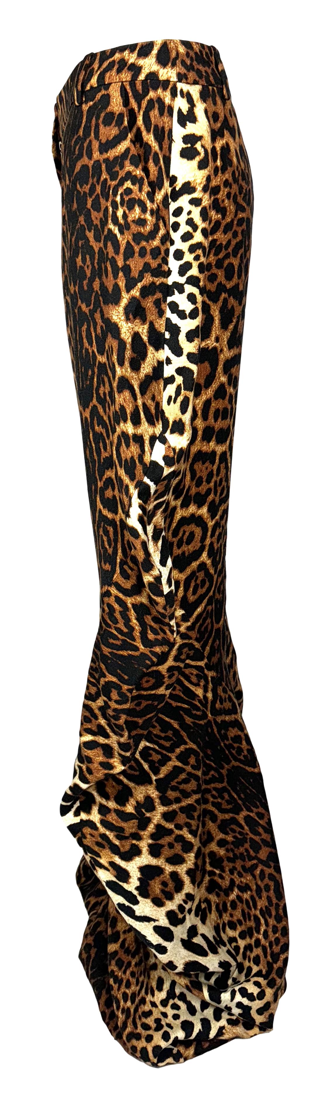 F/W 2004 Christian Dior by John Galliano Runway Baggy Leopard Print Pants