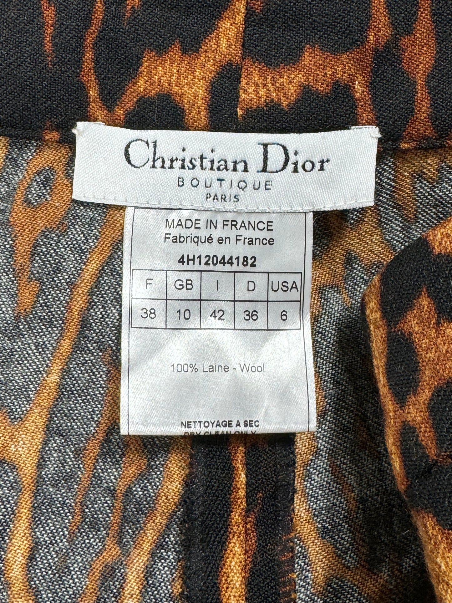 F/W 2004 Christian Dior by John Galliano Runway Baggy Leopard Print Pants