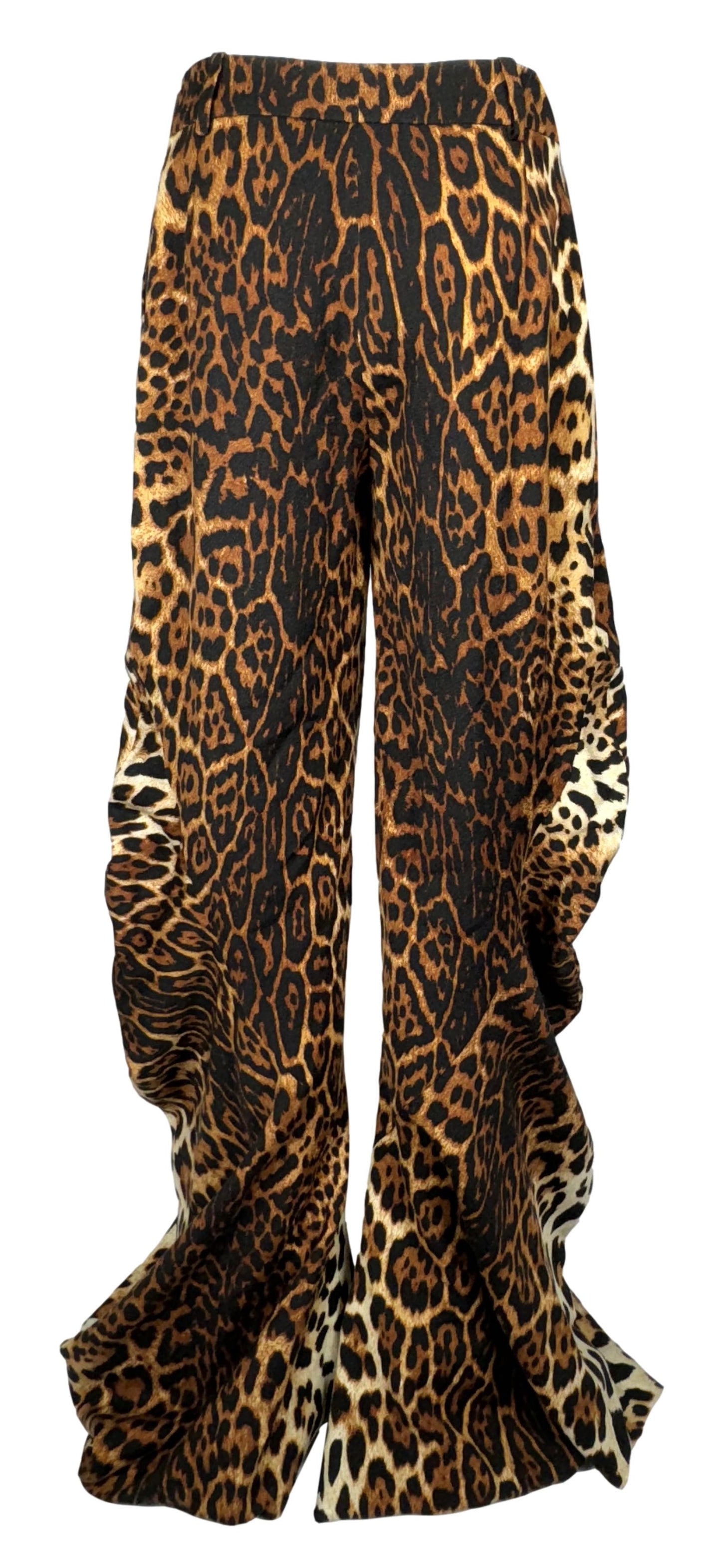 F/W 2004 Christian Dior by John Galliano Runway Baggy Leopard Print Pants