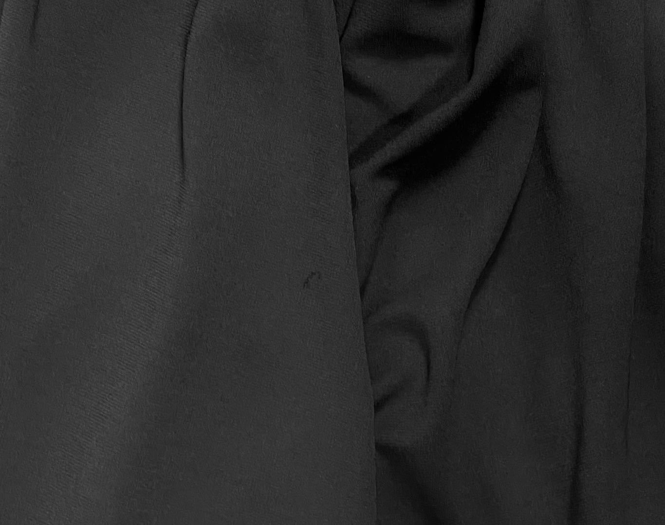 F/W 2004 Gianfranco Ferre Plunging Black Elvira Goth Queen High Collar Gown Dress