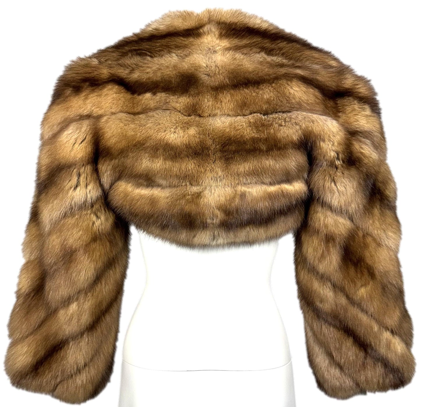F/W 2004 Valentino Runway Chubby Sable Fur Cropped Jacket Shawl Top
