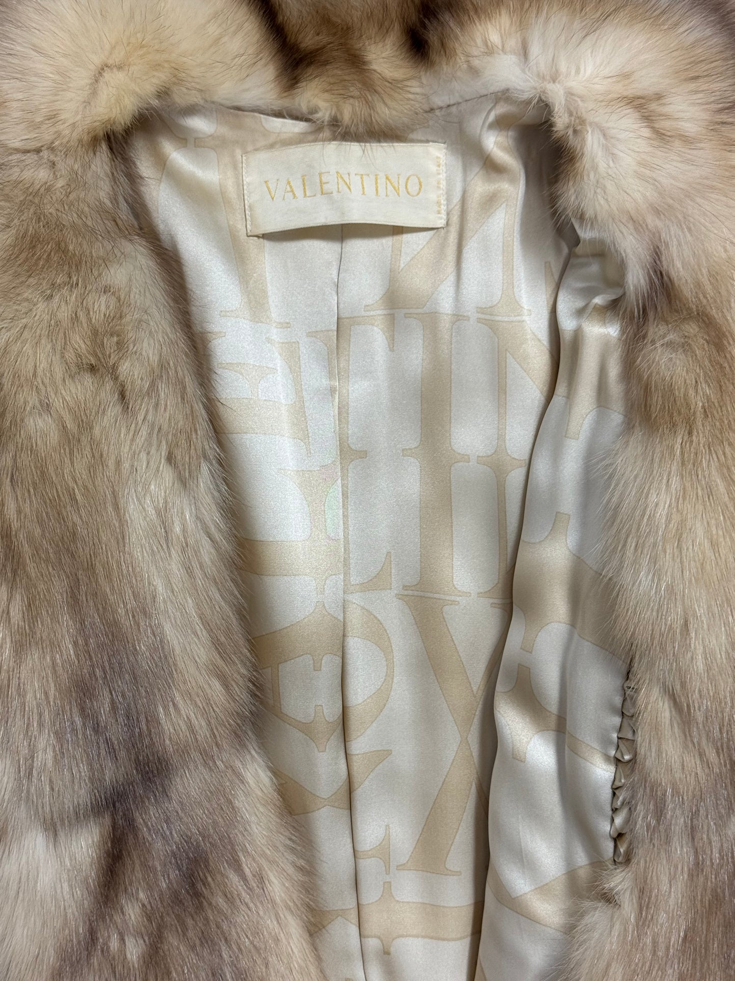 F/W 2004 Valentino Sable Fur & Crocodile Coat Jacket