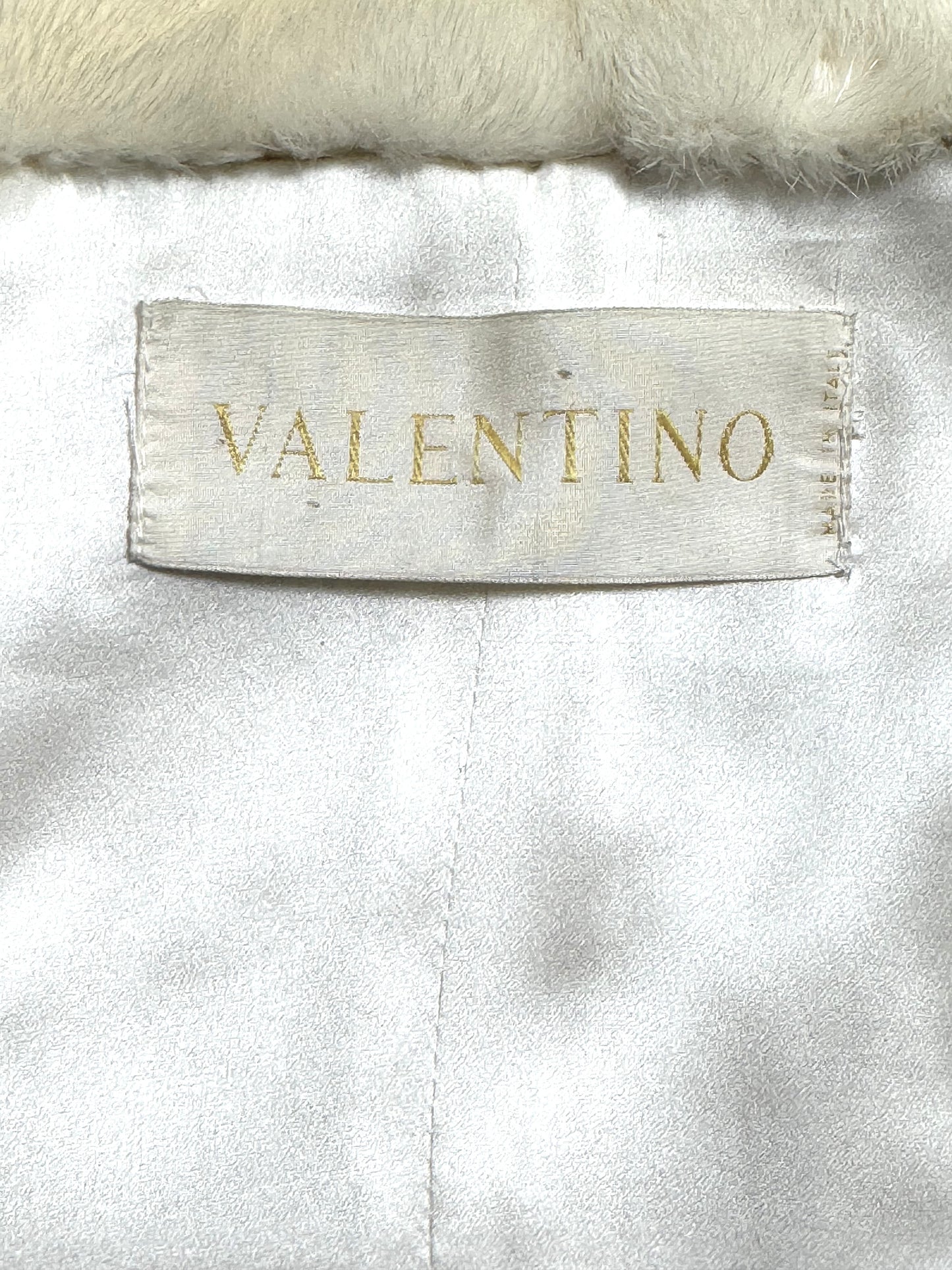 F/W 2004 Valentino Winter White Mink Fur Cropped Bell Sleeve Jacket