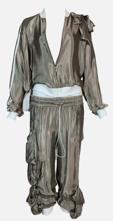 S/S 2004 Christian Dior by John Galliano Runway Baggy Jacket & Pants Tracksuit Jumpsuit