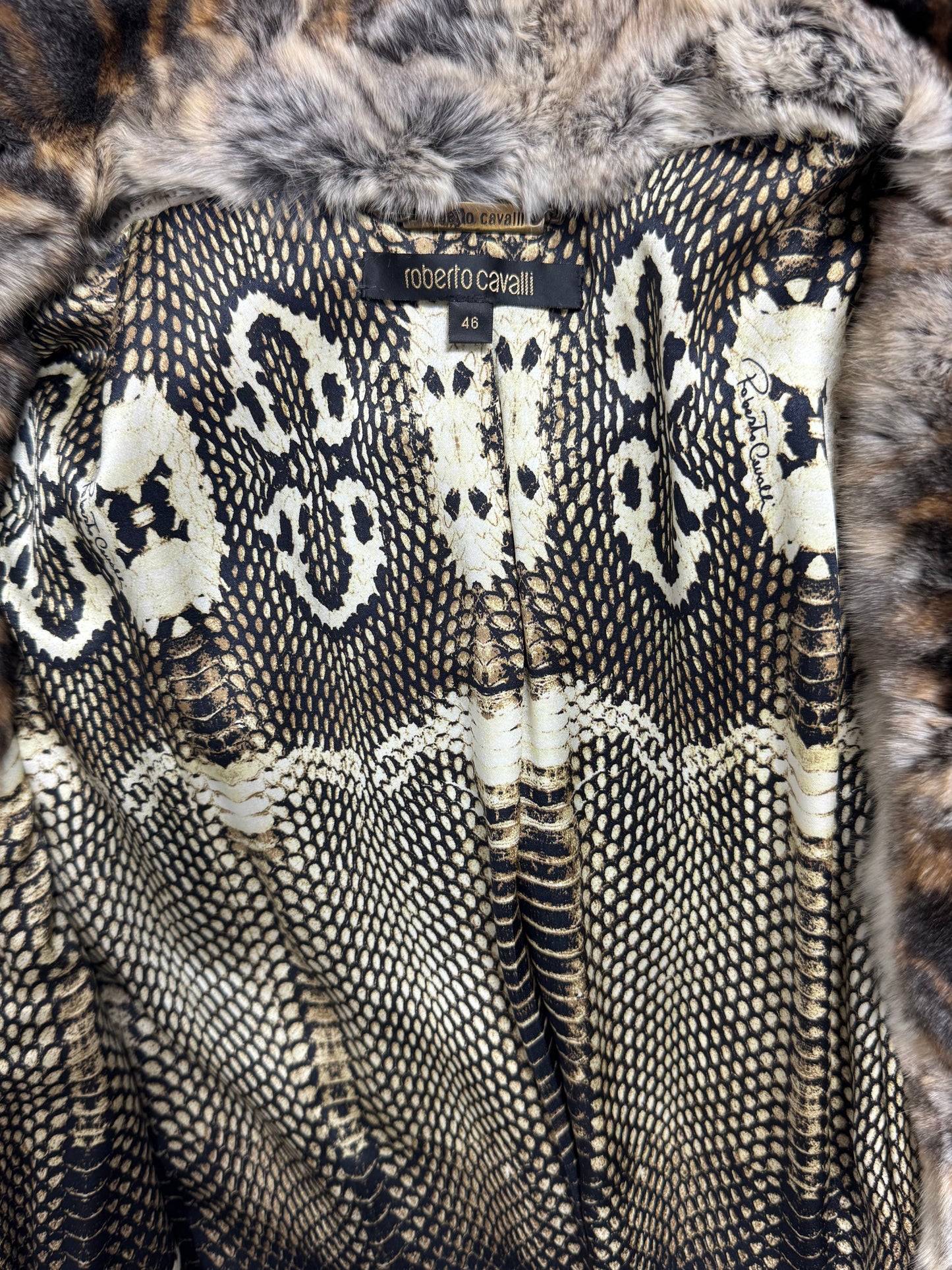 F/W 2005 Roberto Cavalli Runway Chinchilla Fur Long Full Length Princess Coat Jacket