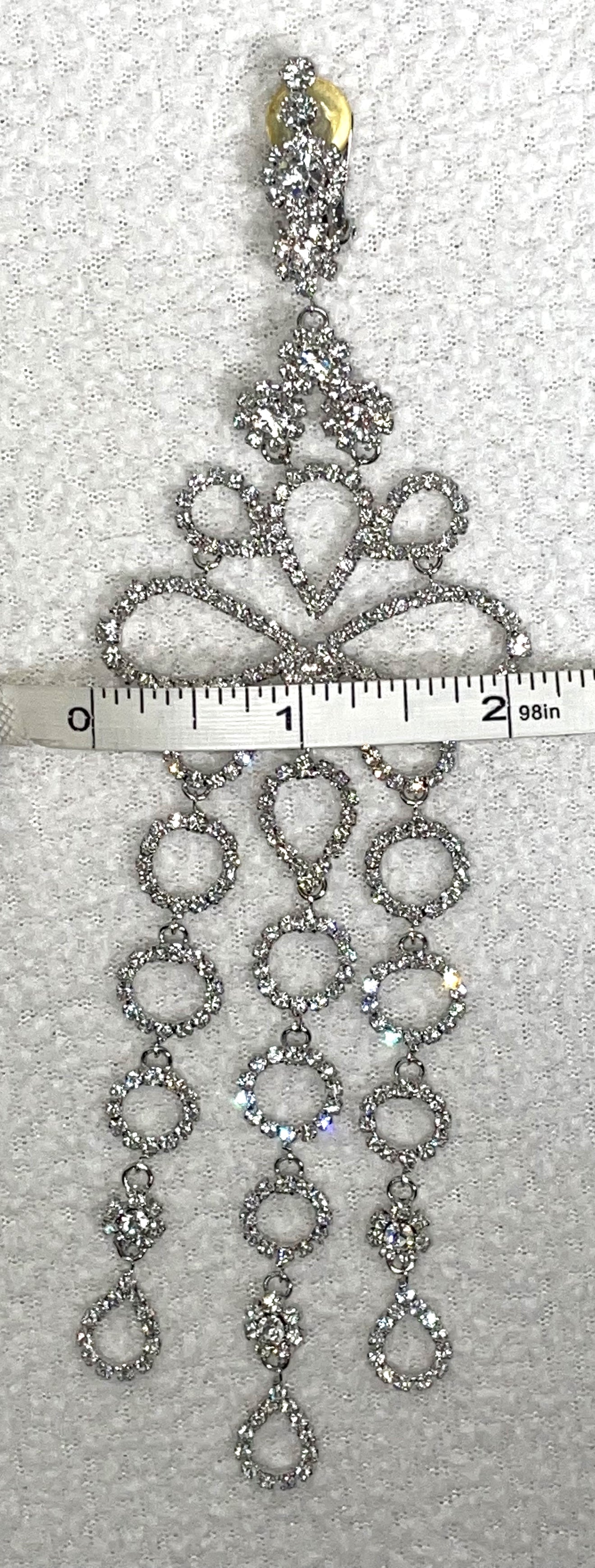S/S 2005 Christian Dior by John Galliano Haute Couture Runway Large Clear Crystal Chandelier Earrings