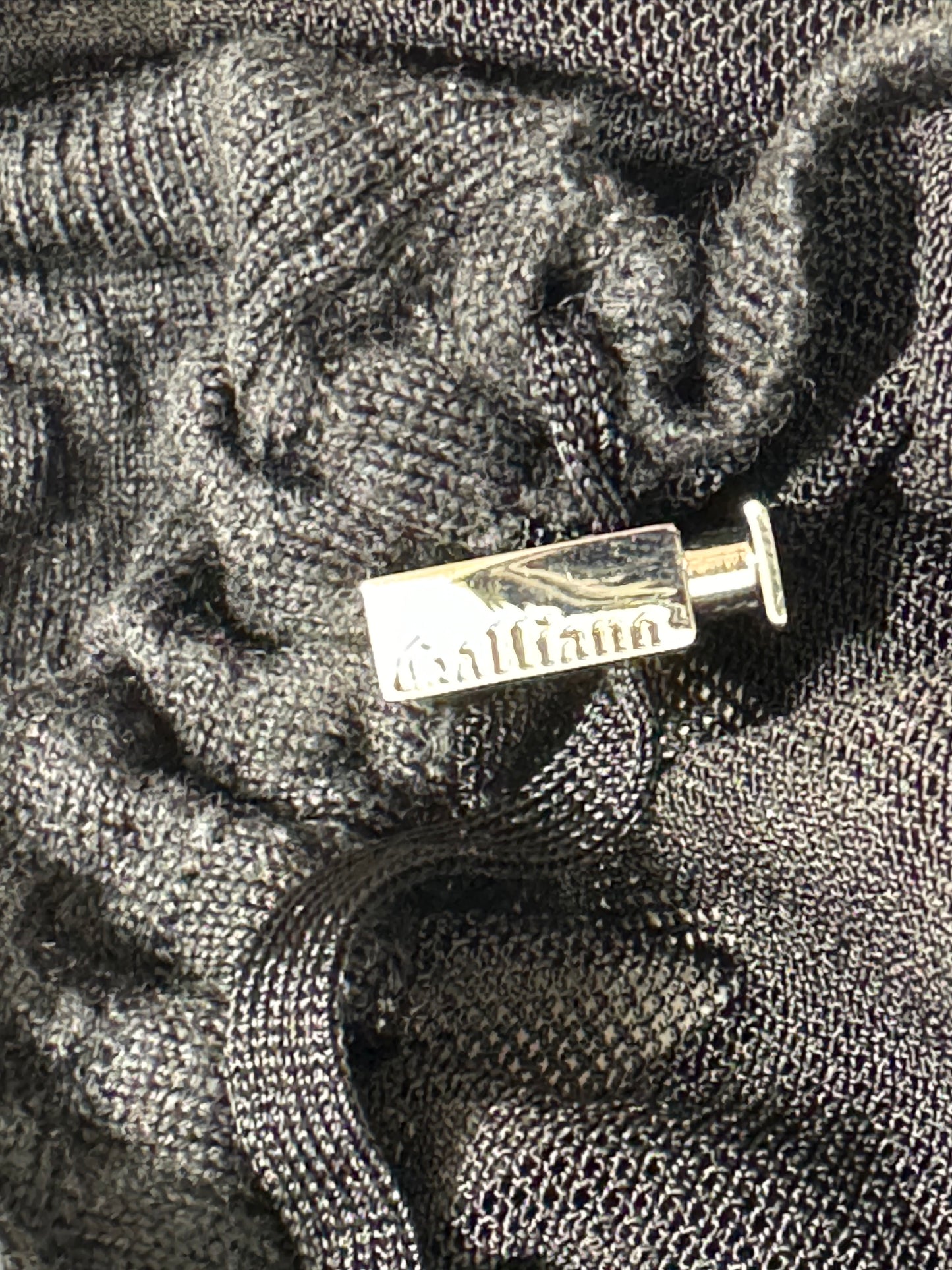 F/W 2005 John Galliano Sheer Black Mesh L/S Turtleneck Mini Dress
