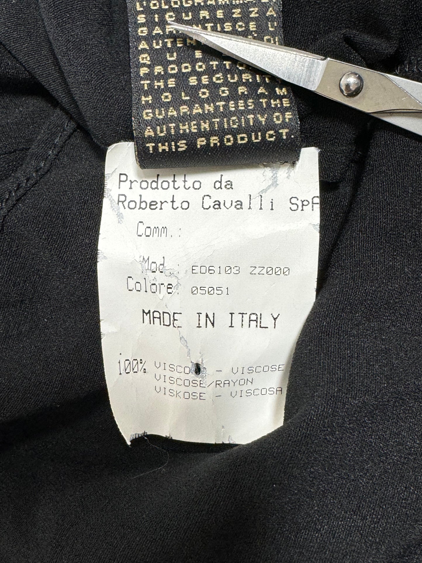 $30k F/W 2005 Roberto Cavalli RARE Special Edition Black Crystal Fully Embellished Backless Dress