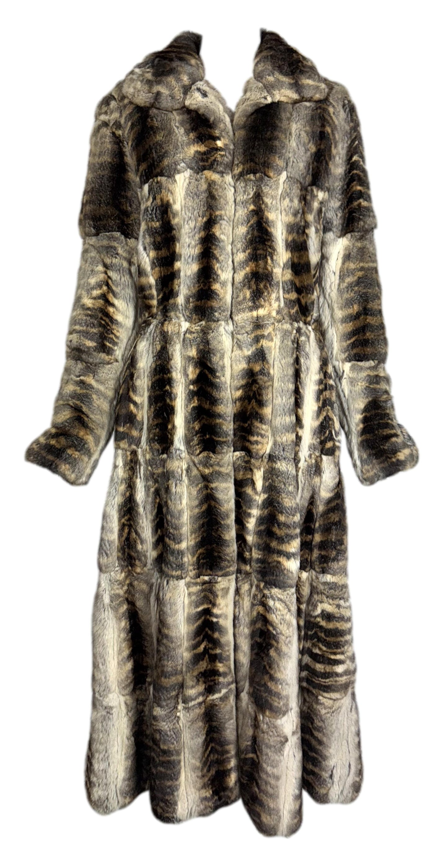 F/W 2005 Roberto Cavalli Runway Chinchilla Fur Long Full Length Princess Coat Jacket