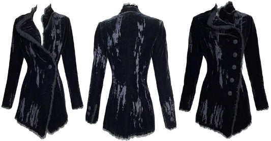 S/S 2005 Christian Dior by John Galliano Haute Couture Black Velvet Jacket
