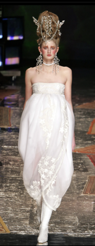S/S 2005 Christian Dior by John Galliano Haute Couture Runway Large Clear Crystal Chandelier Earrings