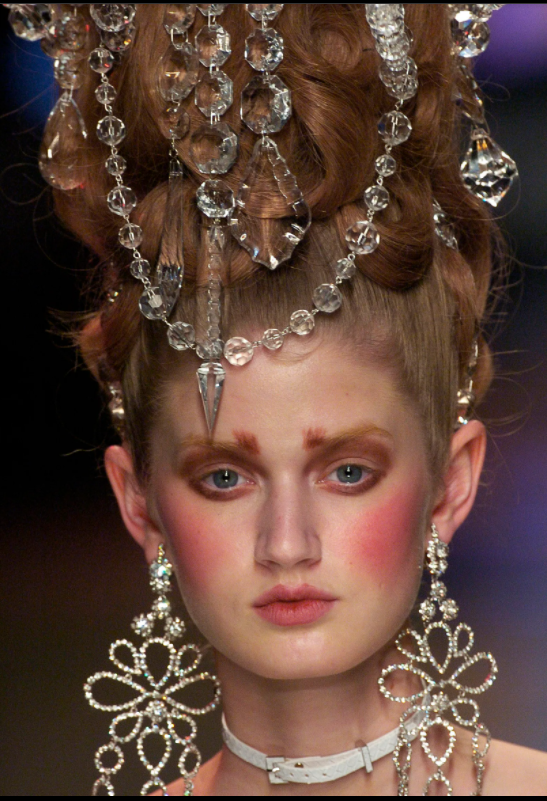 S/S 2005 Christian Dior by John Galliano Haute Couture Runway Large Clear Crystal Chandelier Earrings