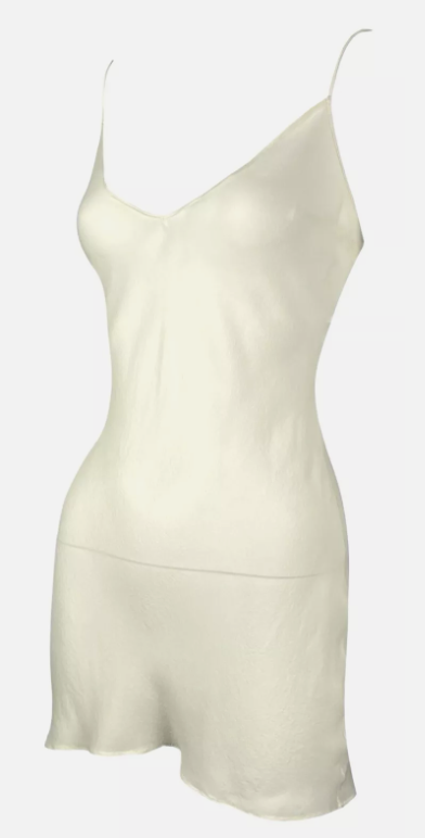 S/S 2005 Christian Dior by John Galliano Sheer Ivory Silk Mini Slip Dress