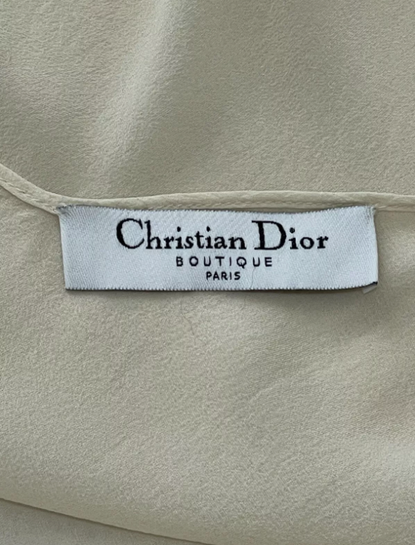 S/S 2005 Christian Dior by John Galliano Sheer Ivory Silk Mini Slip Dress