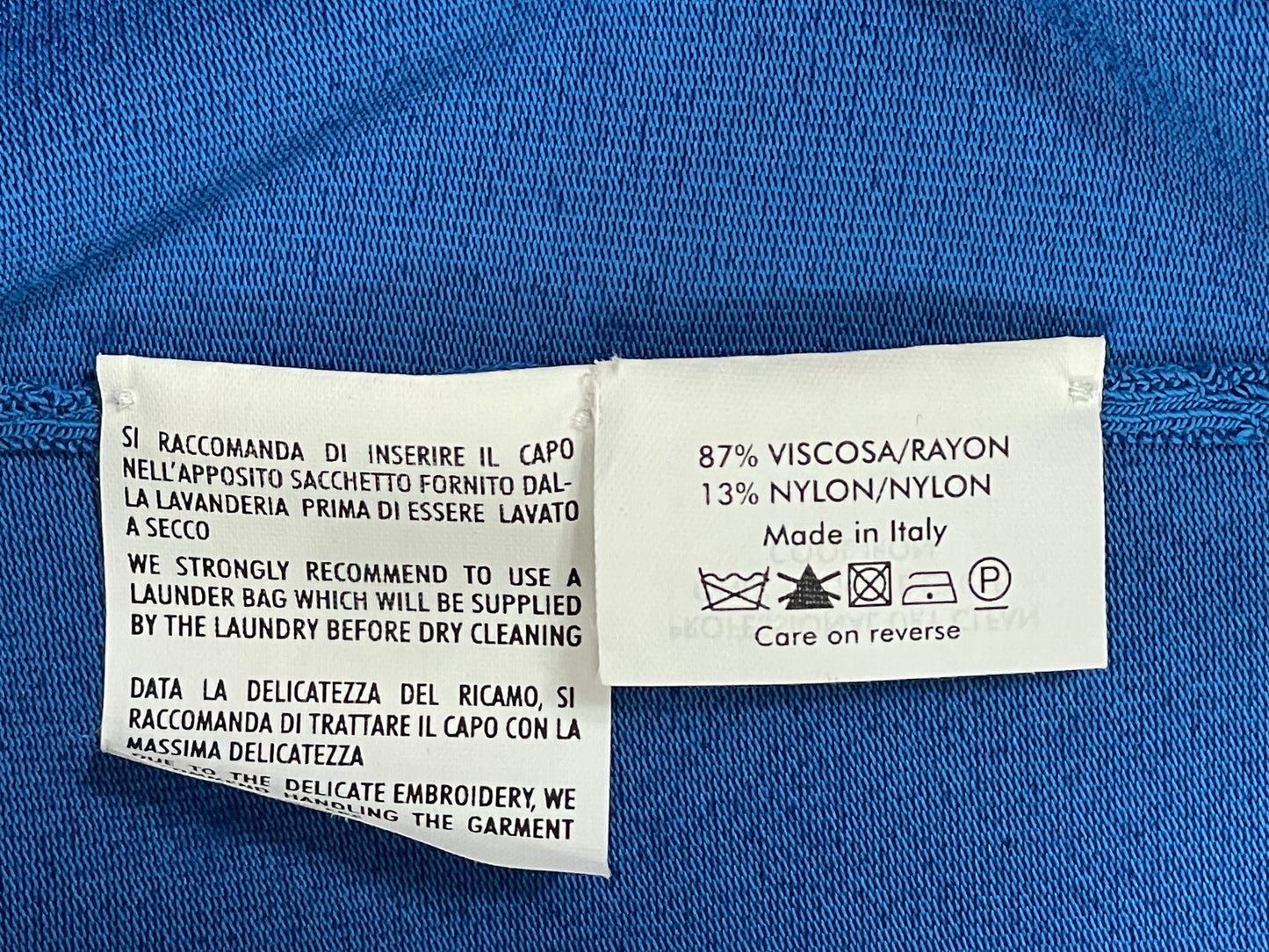 S/S 2006 Alexander McQueen Sheer Mesh Gold Chains Blue Bodycon Dress