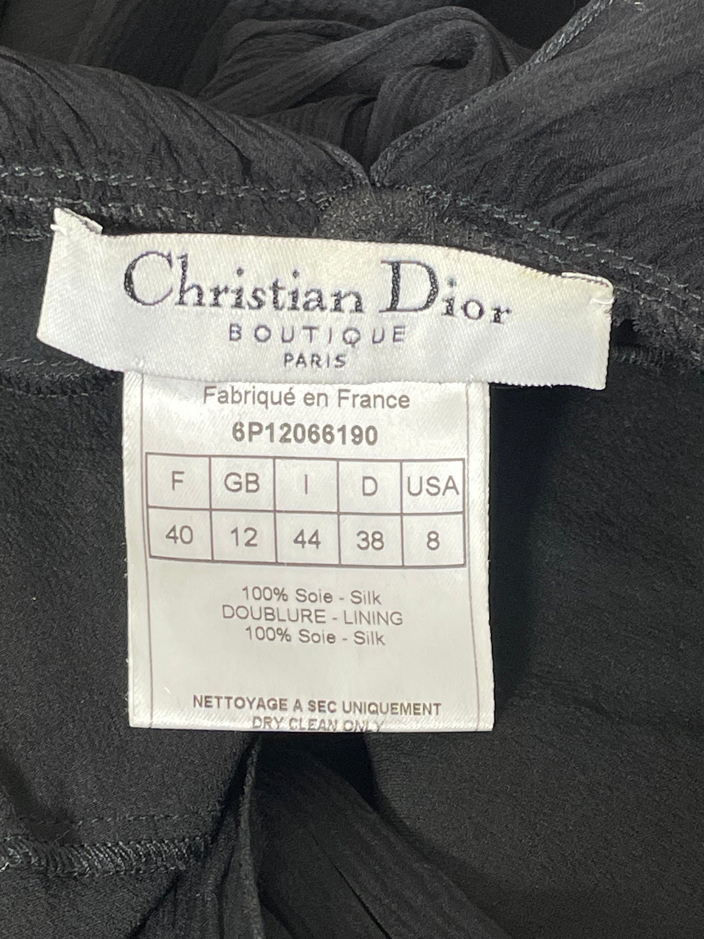 S/S 2006 Christian Dior by John Galliano Sheer Black Silk Maxi Dress
