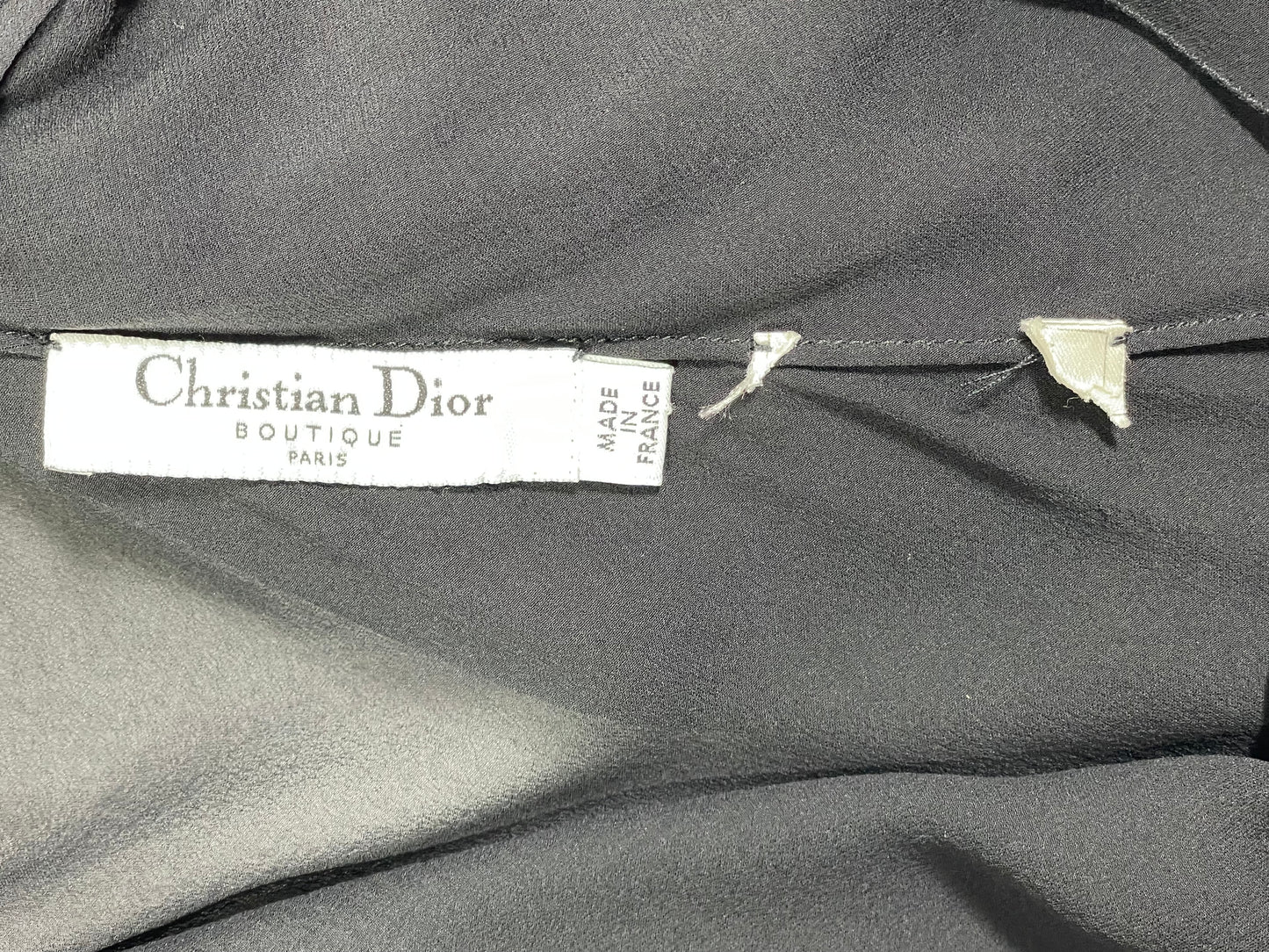 2000's Christian Dior by John Galliano Sheer Black Silk One Shoulder Midi Dress