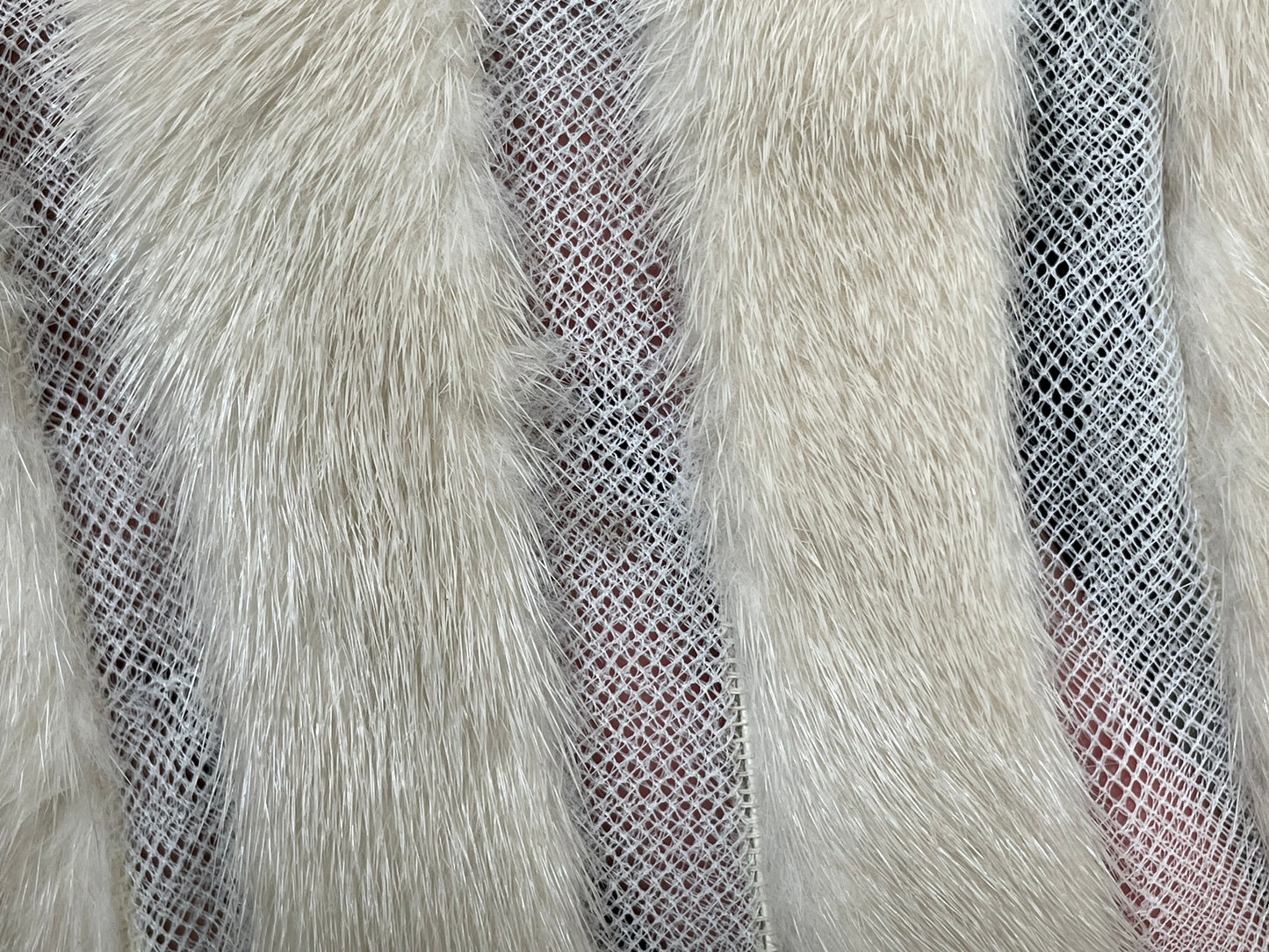 F/W 2006 Christian Dior by John Galliano Cream Mink Fur & Nude Mesh Cropped Pin-Up Jacket