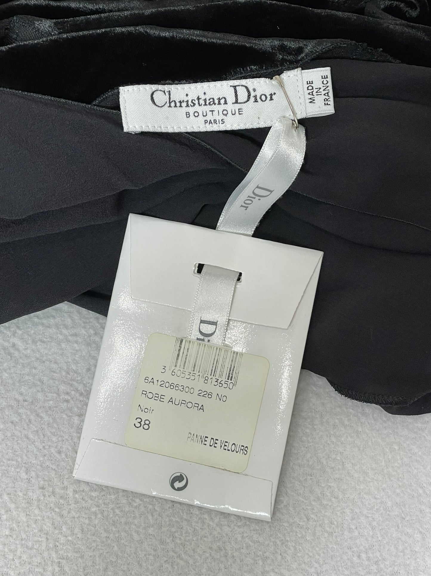 F/W 2006 Christian Dior by John Galliano Runway Black Silk Velvet Goth Maxi Dress