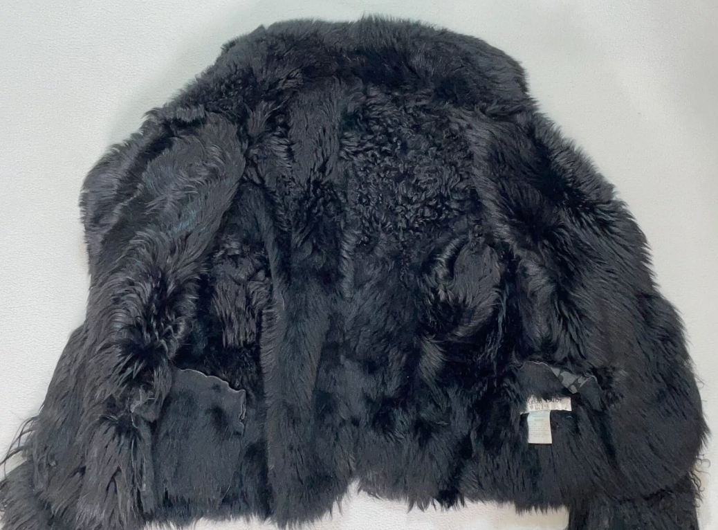 F/W 2006 Christian Dior by John Galliano Runway Black Goth Long Fur Jacket Coat