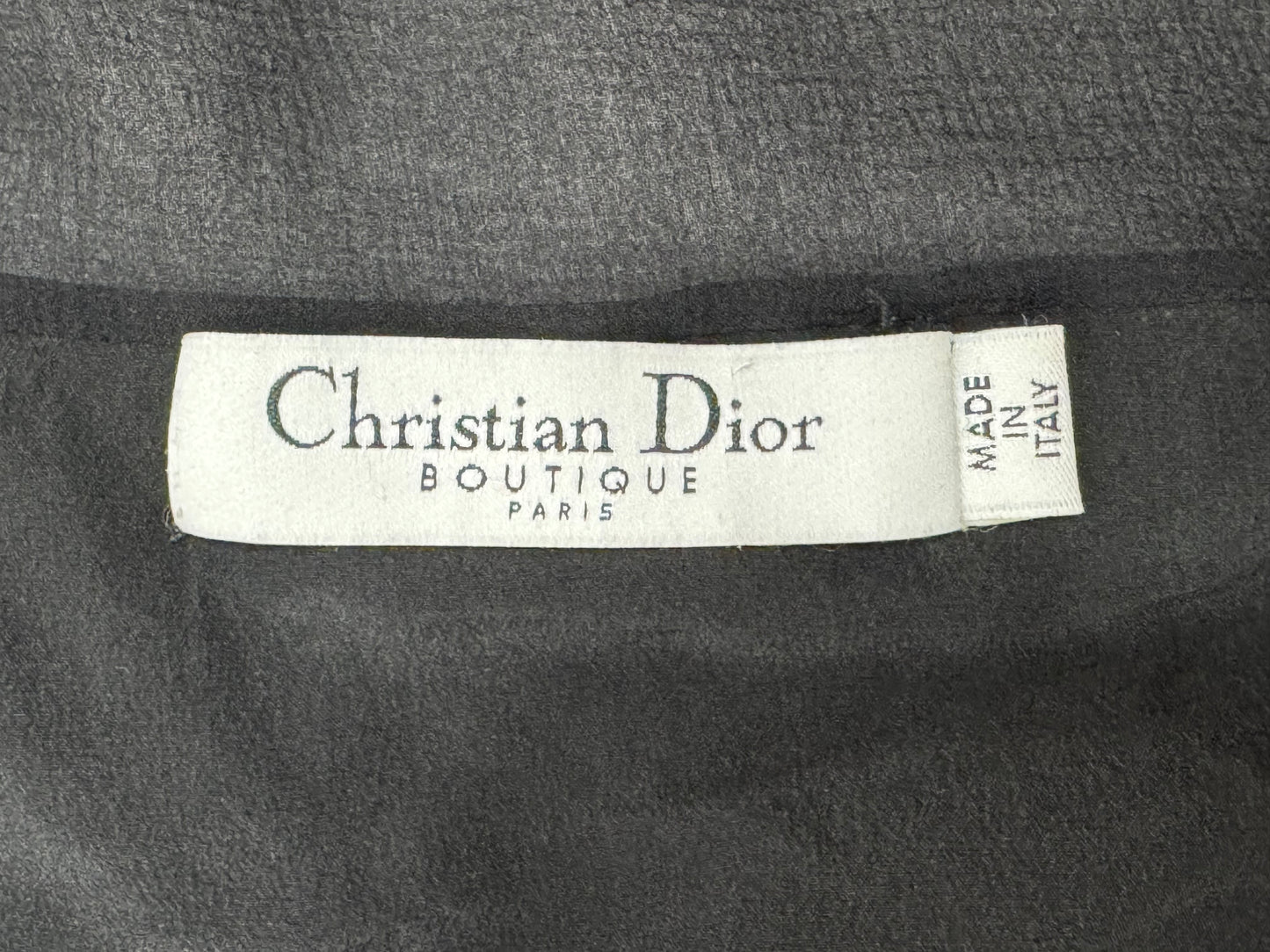 F/W 2006 Christian Dior x John Galliano Sheer Black Silk Asymmetrical Embellished Distressed Dress