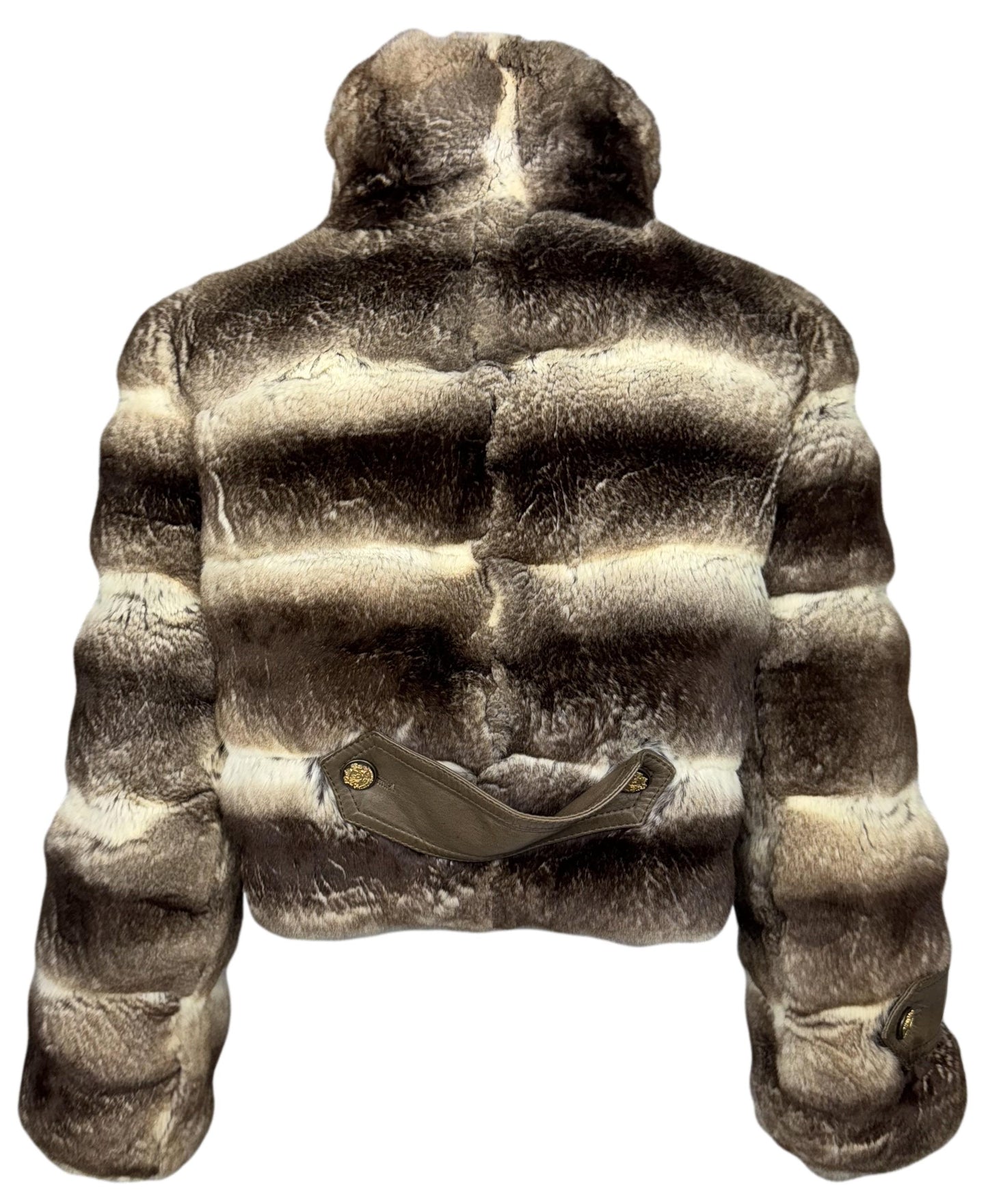 F/W 2006 Dolce & Gabbana Runway Chinchilla Fur Cropped Chubby Coat Jacket