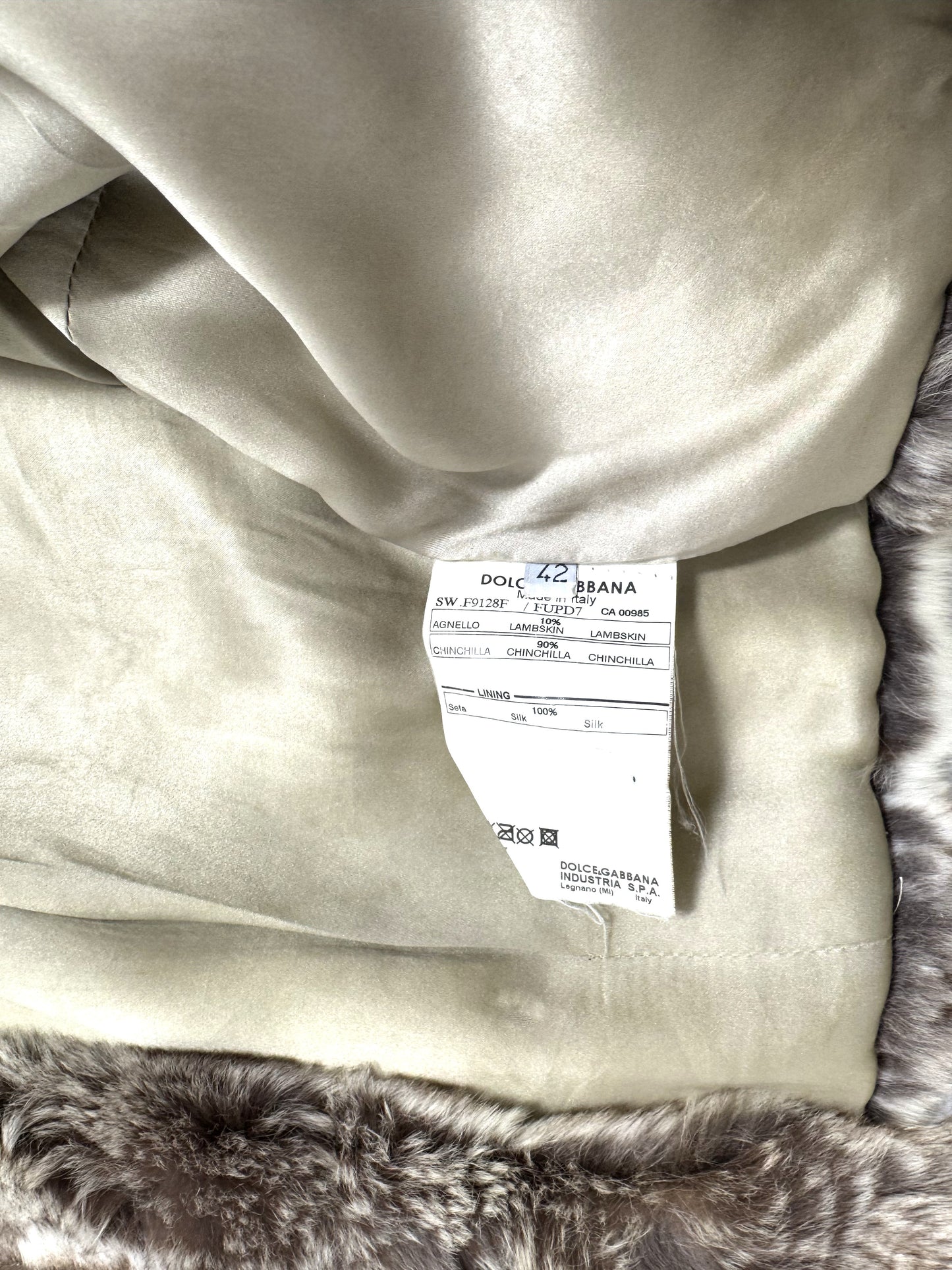 F/W 2006 Dolce & Gabbana Runway Chinchilla Fur Cropped Chubby Coat Jacket