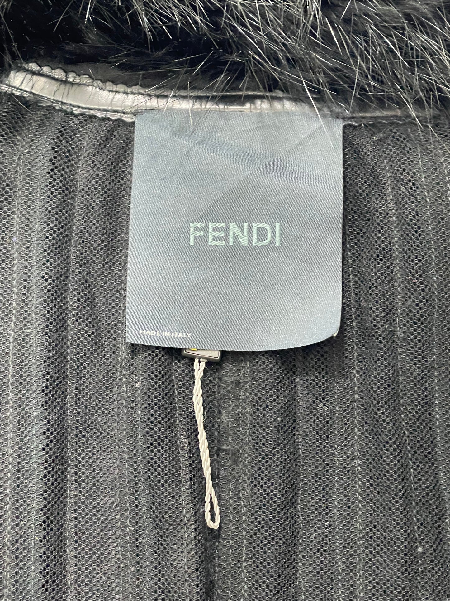 F/W 2007 Fendi by Karl Lagerfeld Runway Black Fur Kimono Coat Jacket