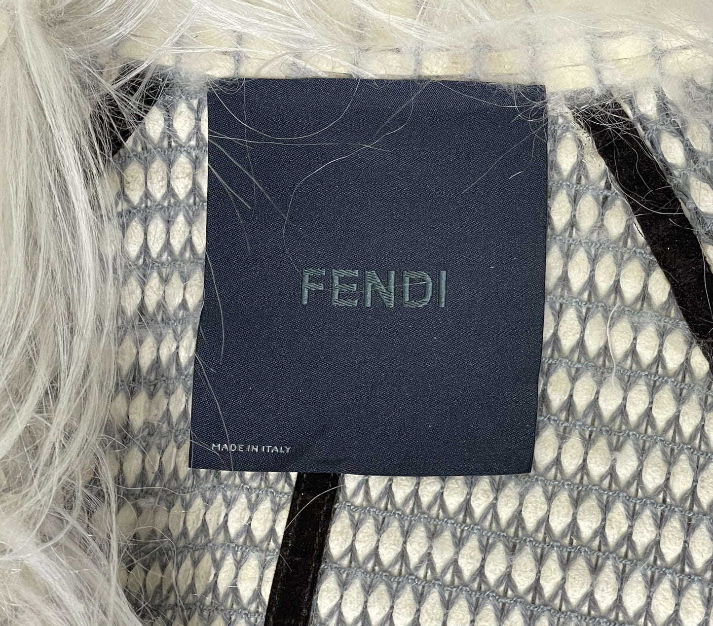 F/W 2007 Fendi by Karl Lagerfeld Runway Editorial Brown & White Shaggy Kidassia & Mink Fur Coat