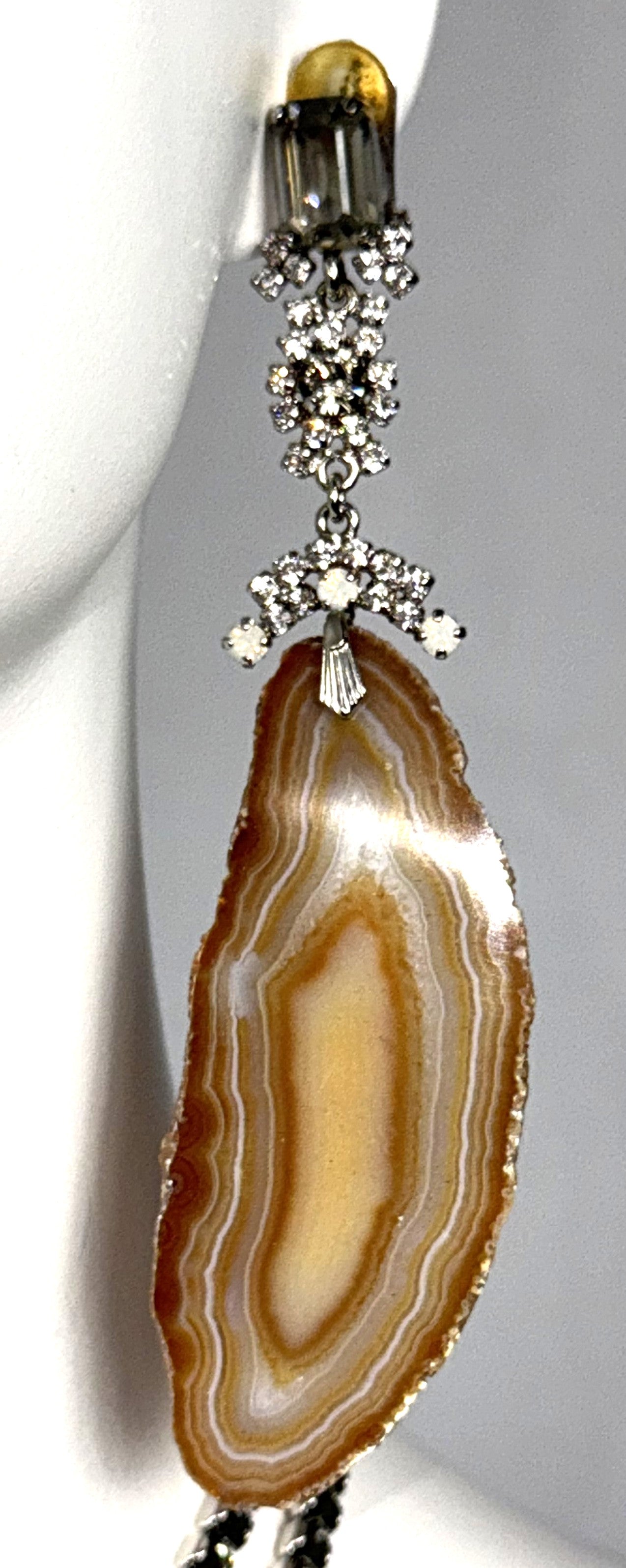 F/W 2007 Christian Dior x John Galliano EXTREMELY RARE Huge Crystal Stone Drop Earrings & Necklace Set