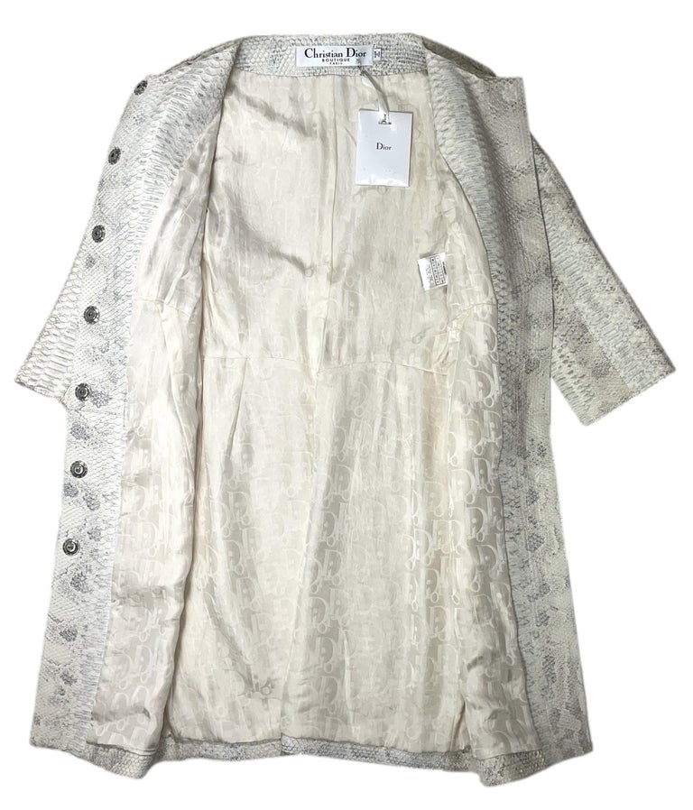 NWT 2007 Christian Dior by John Galliano Python 60's MOD Style Dress Jacket 36
