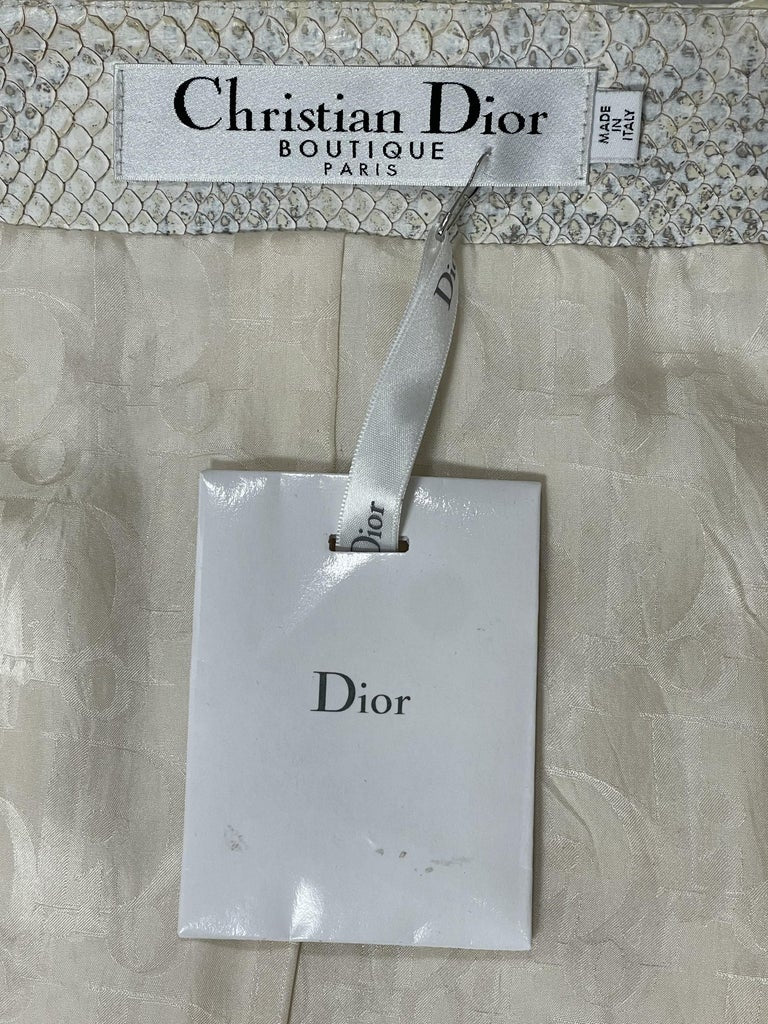 NWT 2007 Christian Dior by John Galliano Python 60's MOD Style Dress Jacket 36