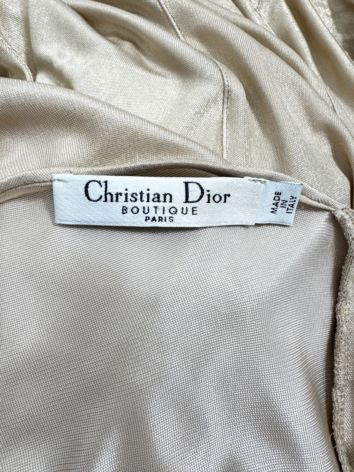 Cruise 2007 Christian Dior by John Galliano Runway Gold Slinky Hooded Mini Dress