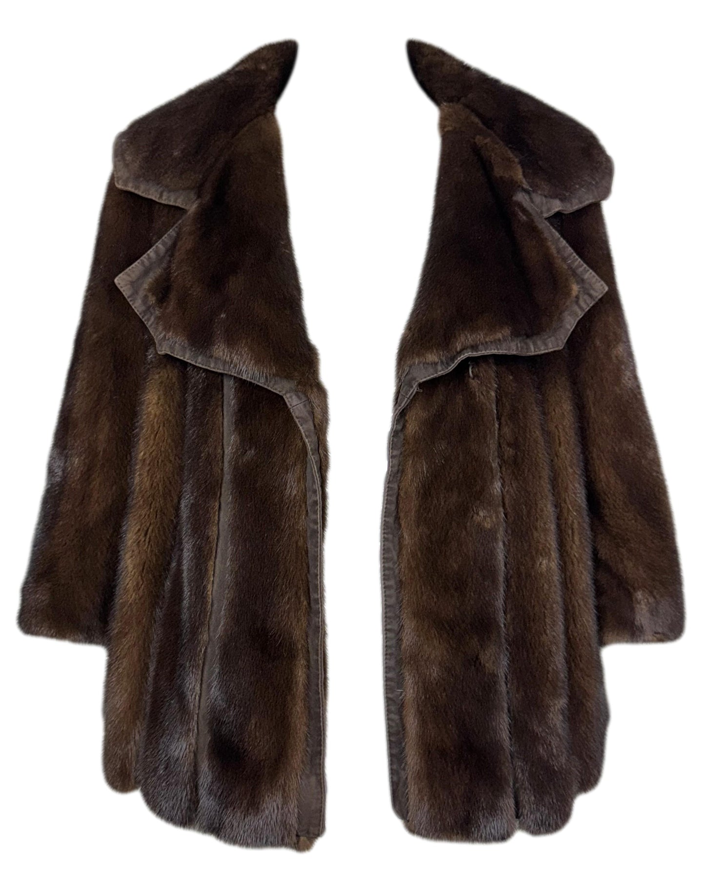 F/W 2007 Christian Dior x John Galliano Brown Mink Fur Short Swing Coat Jacket
