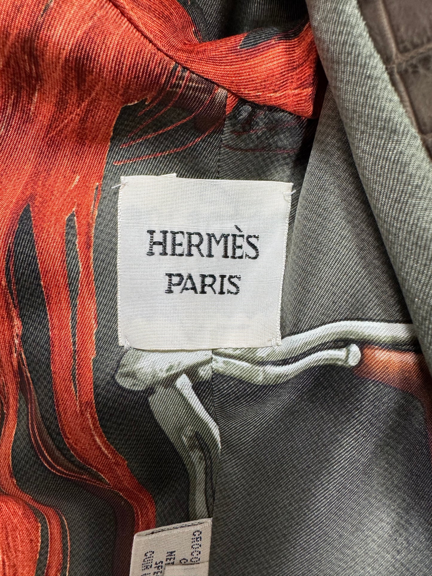 F/W 2007 Hermès by Jean Paul Gaultier Runway RARE Brown Crocodile Alligator Trench Coat Jacket