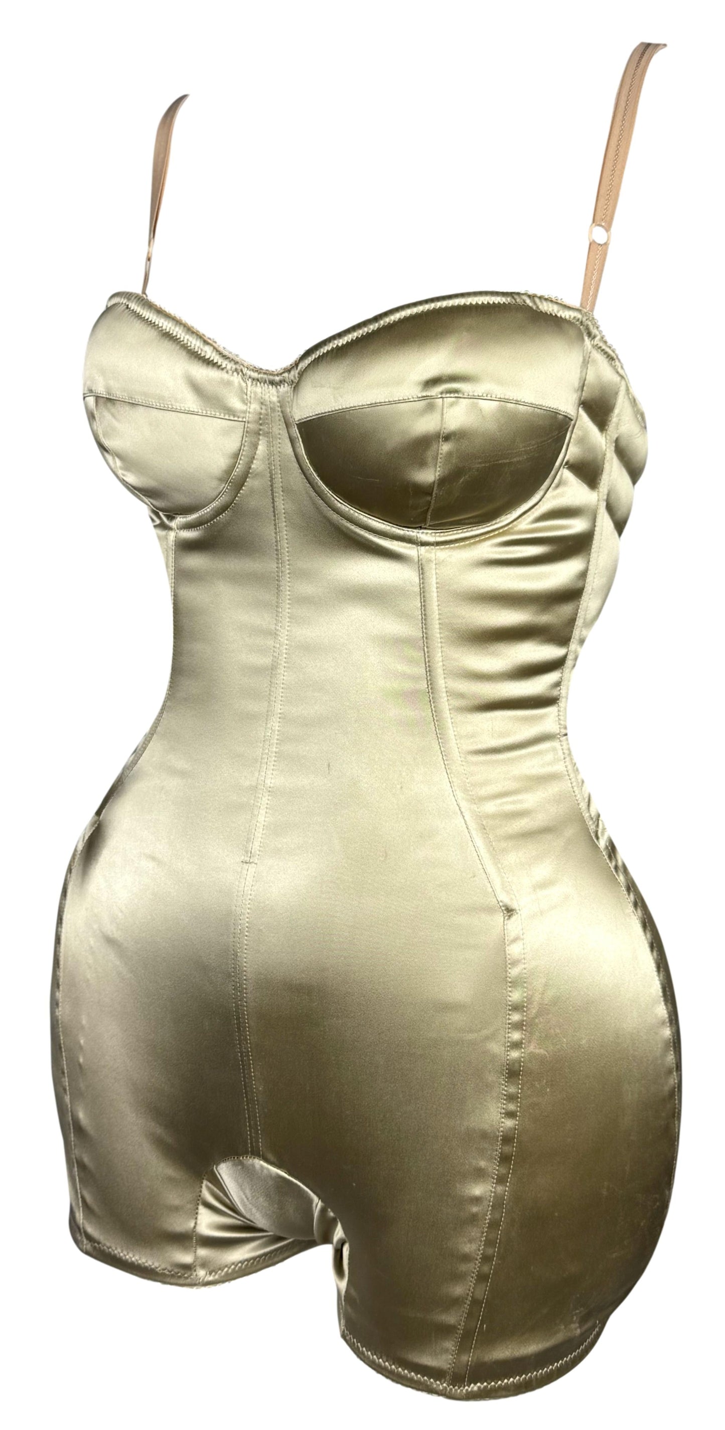 S/S 2007 Dolce & Gabbana Runway RARE Lumps & Bumps Padded Exaggerated Chest & Hips Romper Jumpsuit