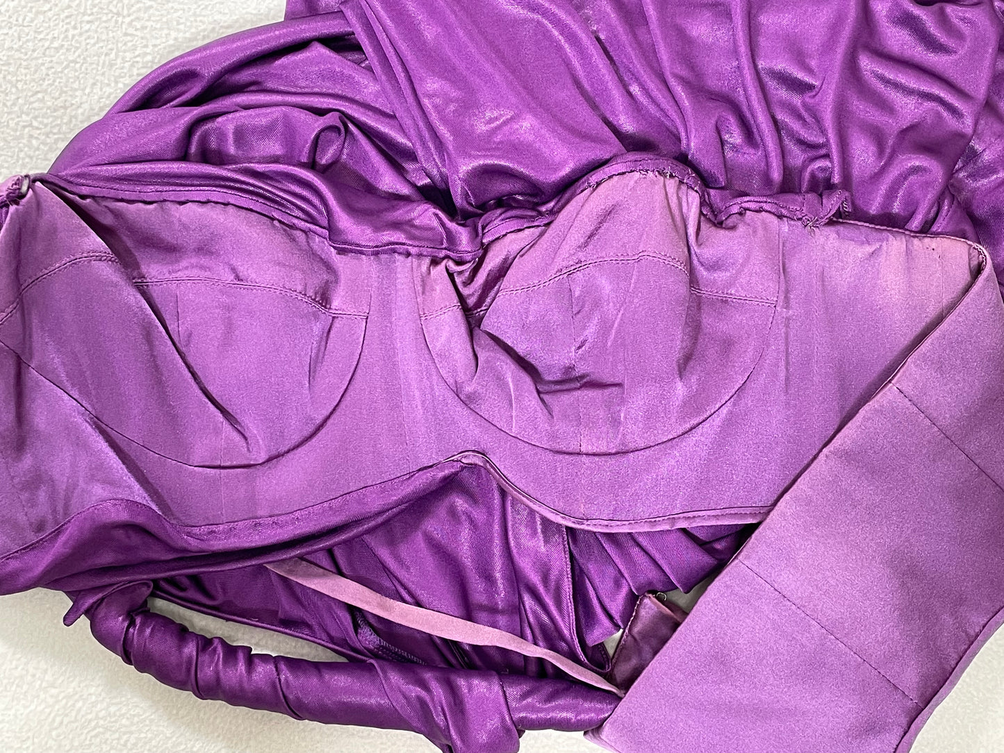 S/S 2007 John Galliano Runway Purple Grecian One Shoulder Cut-Out Mini Dress