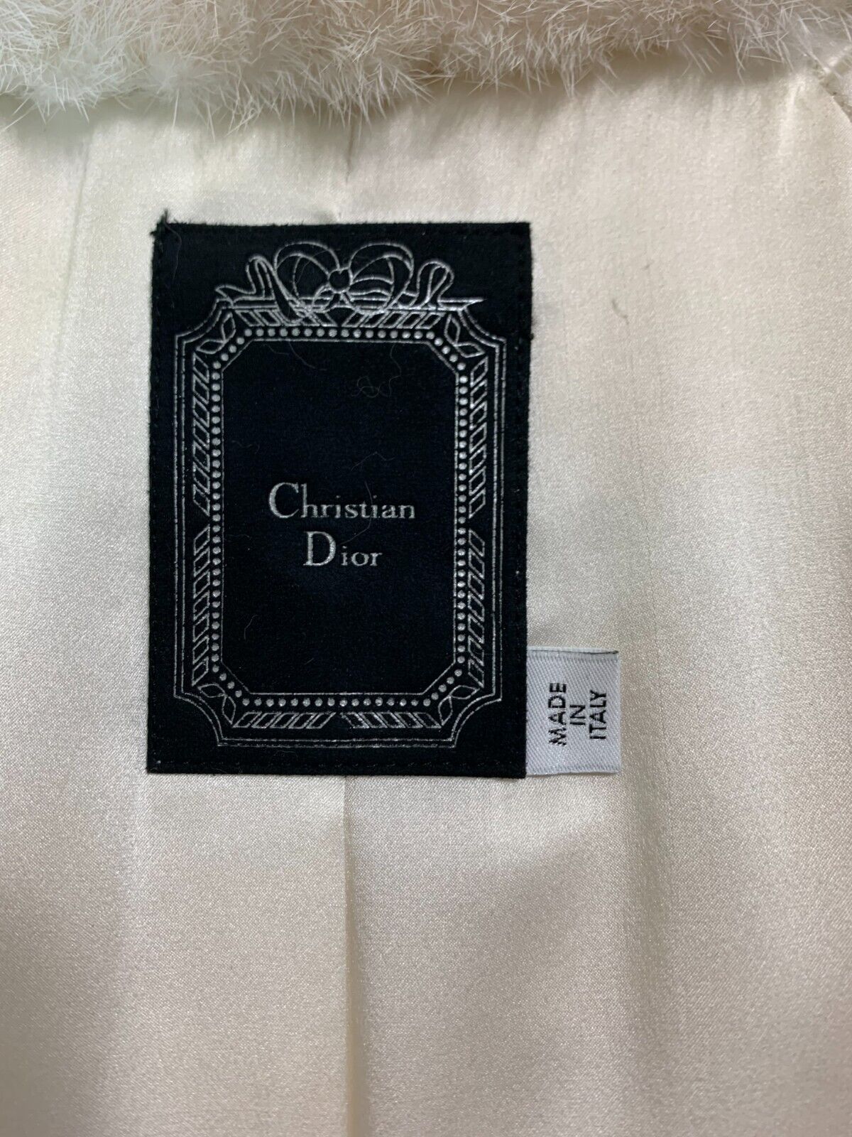 F/W 2008 Christian Dior by John Galliano 1960's MOD Style Runway Winter White Mink Fur Coat