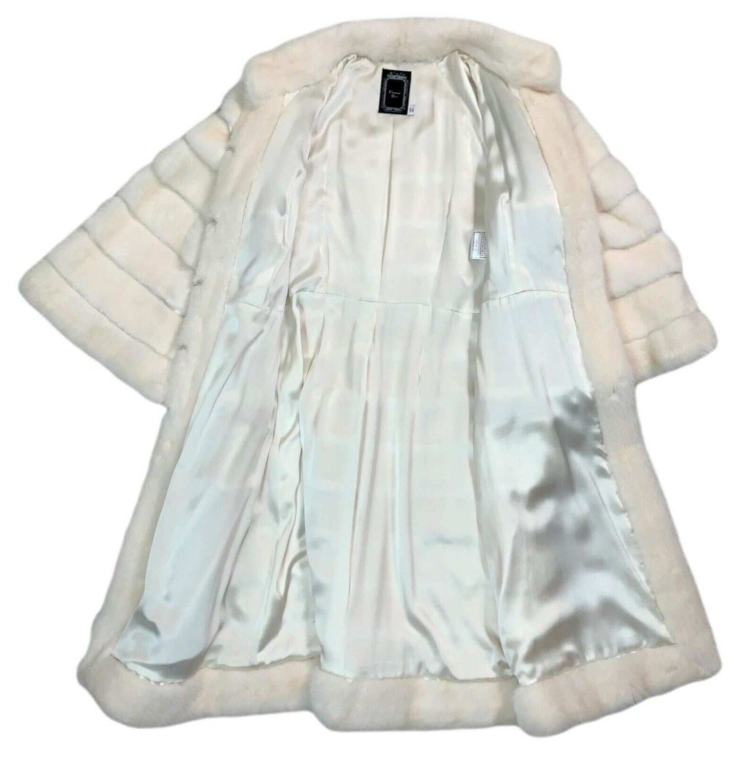 F/W 2008 Christian Dior by John Galliano 1960's MOD Style Runway Winter White Mink Fur Coat