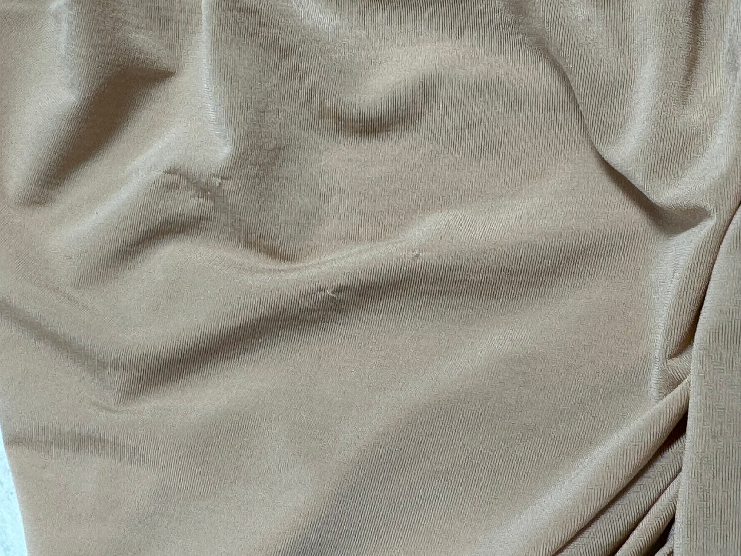 2008 Balenciaga by Nicolas Ghesquière Sheer Nude & Gold Ruched Mini Dress