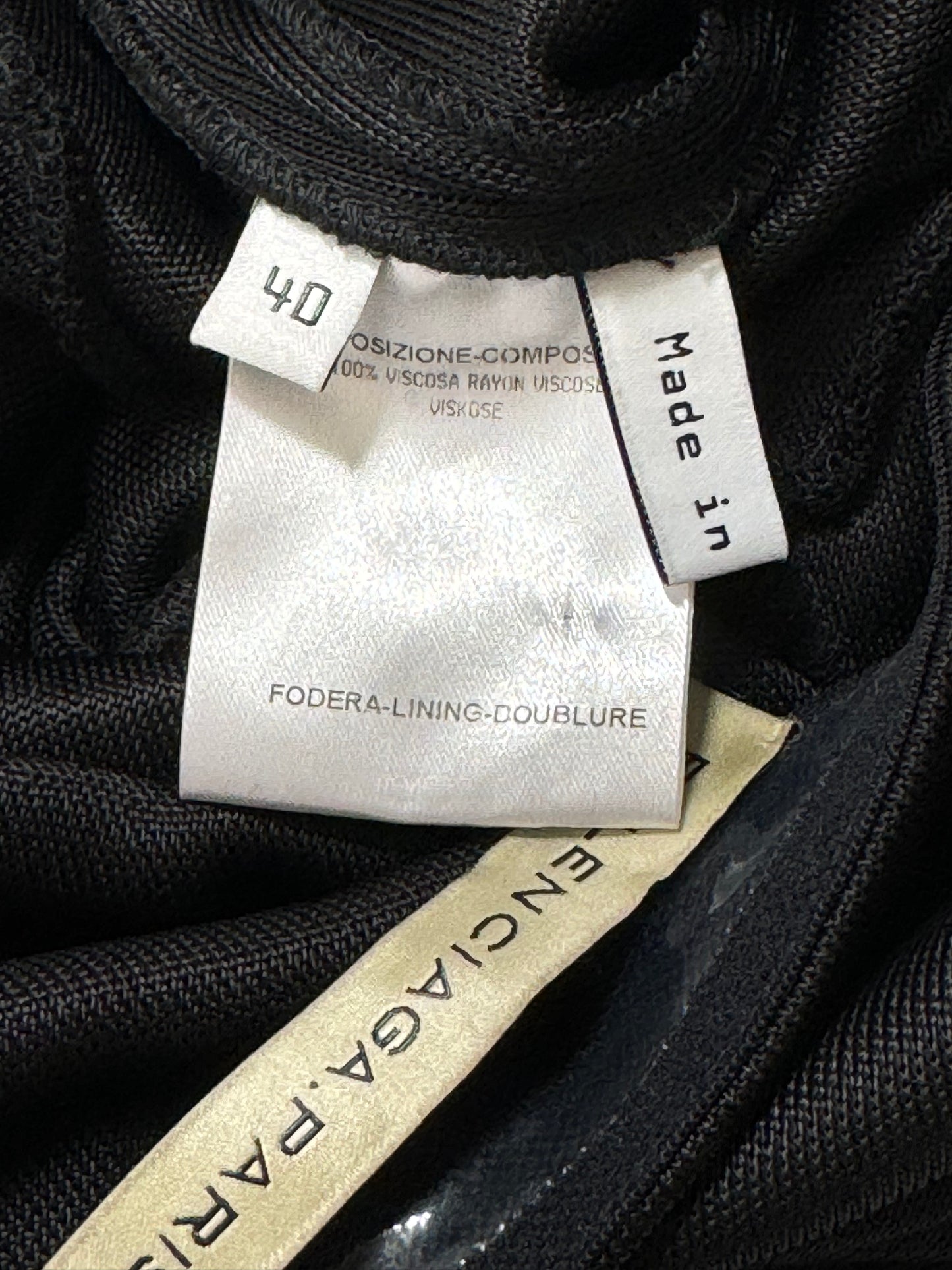 F/W 2008 Balenciaga by Nicolas Ghesquière Black Bodycon Wiggle Stretch Gown Dress w Sash