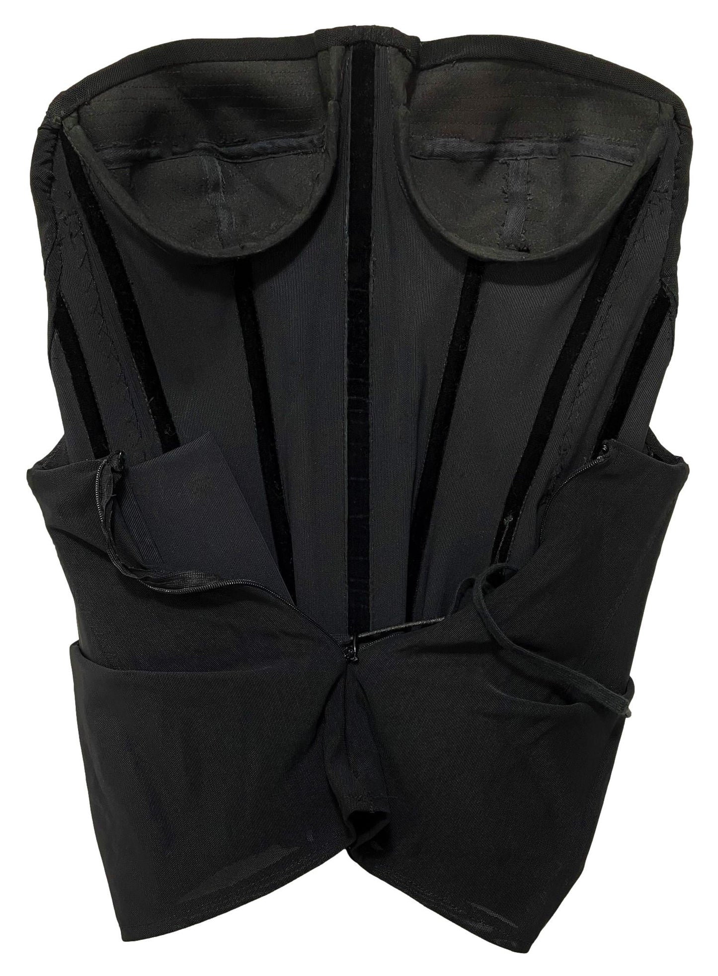 F/W 2008 Christian Dior by John Galliano Haute Couture Runway 1950's Pin-Up Style Black Mesh Bustier Corset Top