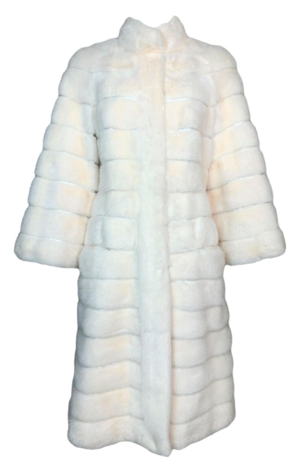 F/W 2008 Christian Dior by John Galliano 1960's MOD Style Runway Winter White Mink Fur Coat