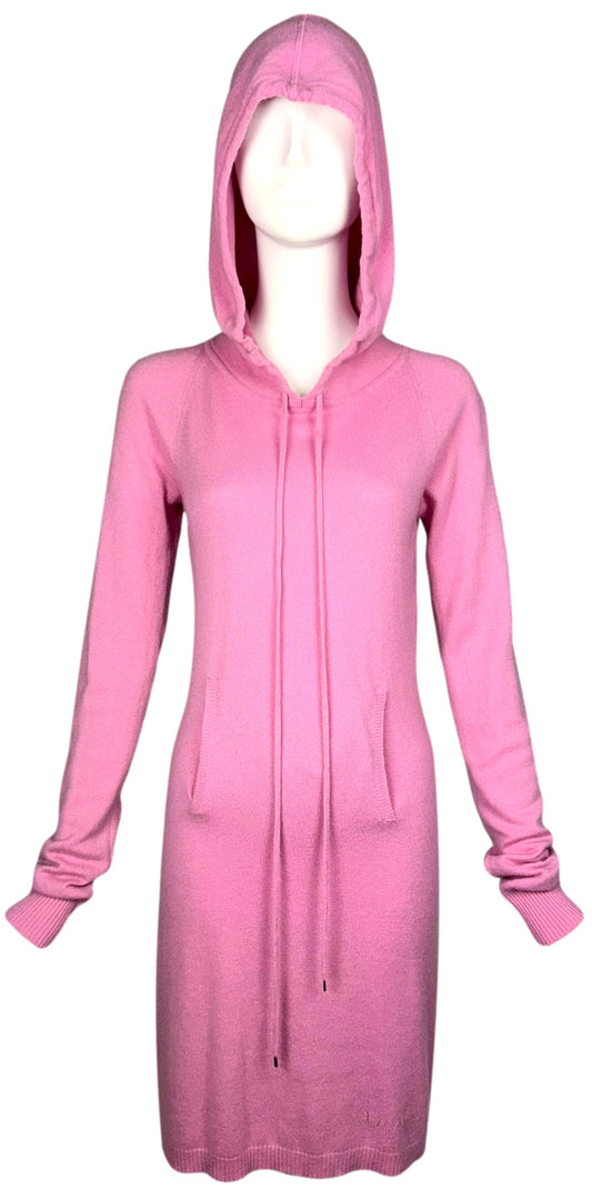 F/W 2008 Christian Dior by John Galliano Pink Cashmere Hooded Sweater Dress