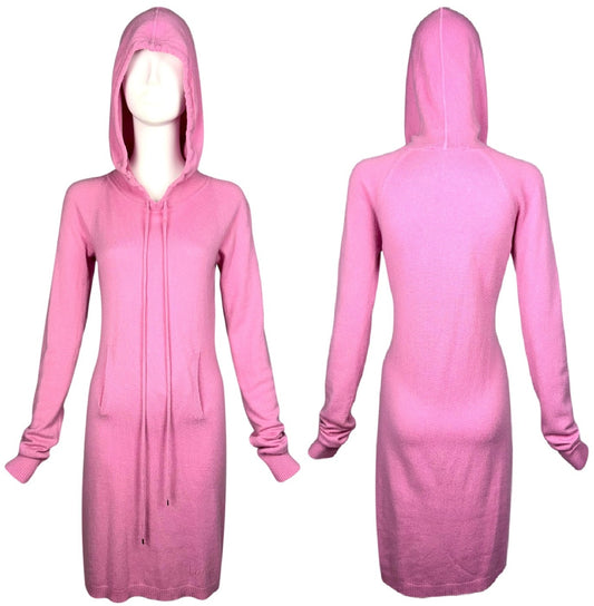 F/W 2008 Christian Dior by John Galliano Pink Cashmere Hooded Sweater Dress