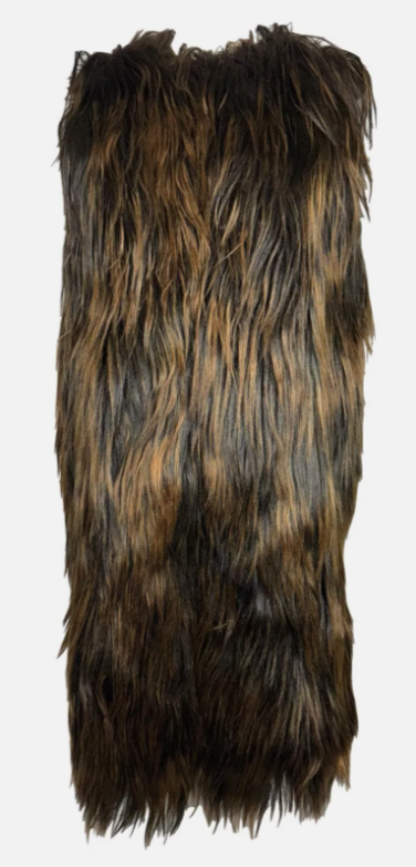 F/W 2008 Dolce & Gabbana Runway Brown Shaggy Fur Long Vest Coat
