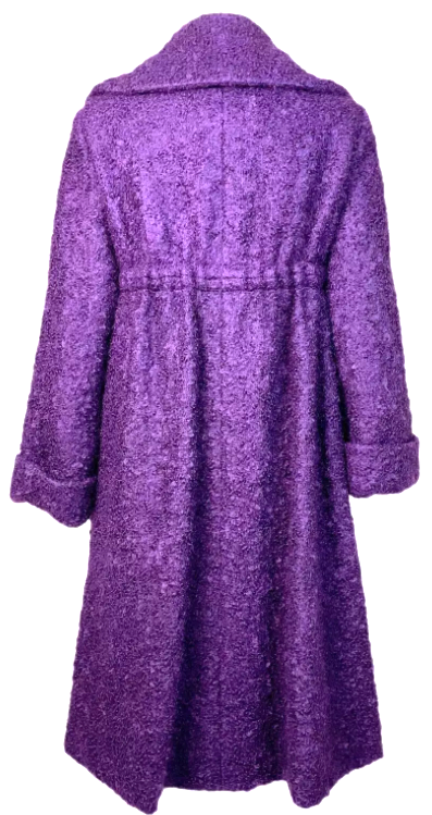 F/W 2009 Christian Dior Haute Couture by John Galliano Purple High Waist 60's MOD Style Swing Coat