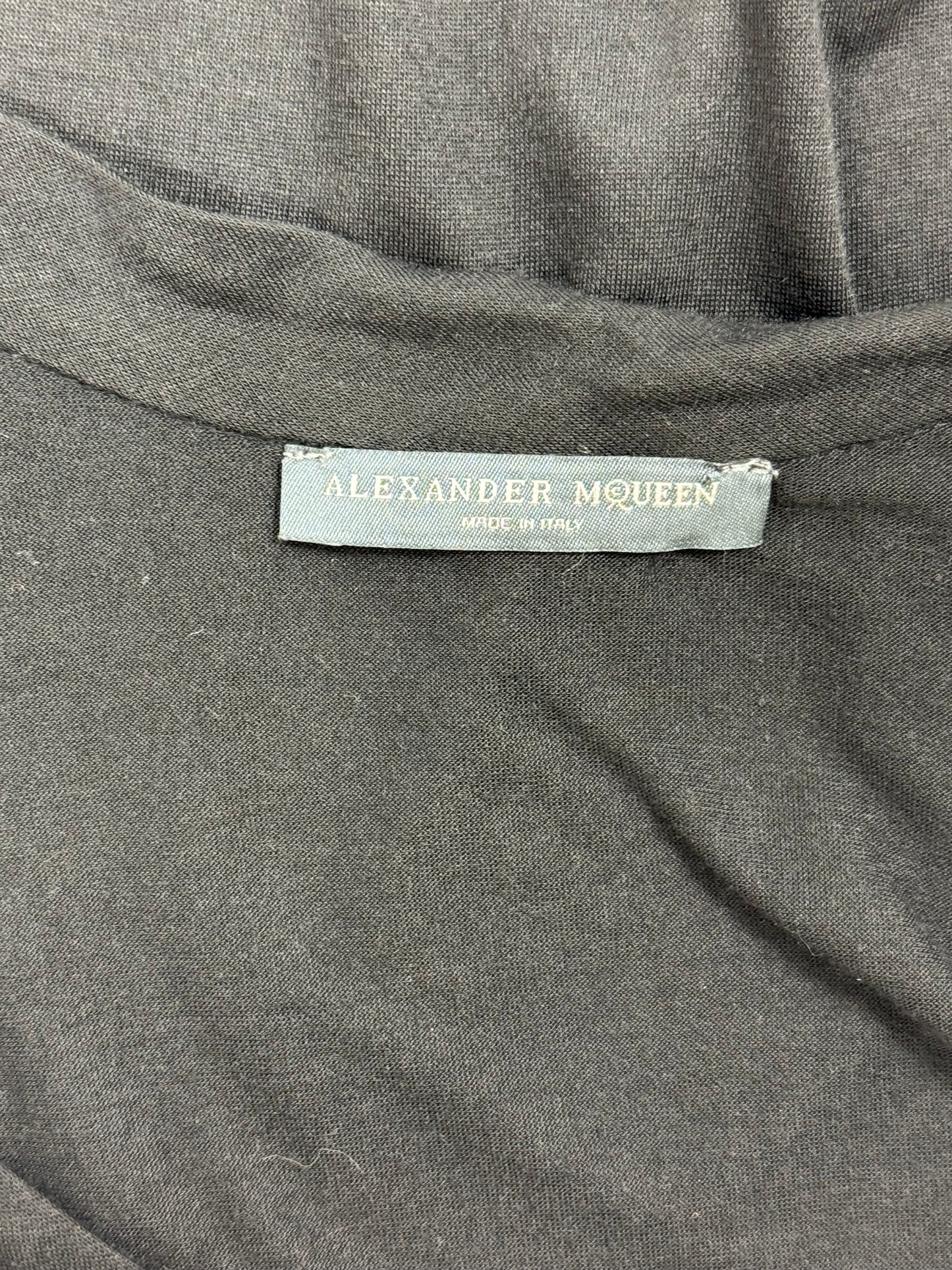 2009 Alexander McQueen Black Slouchy Cut-Out Modal Tunic Top