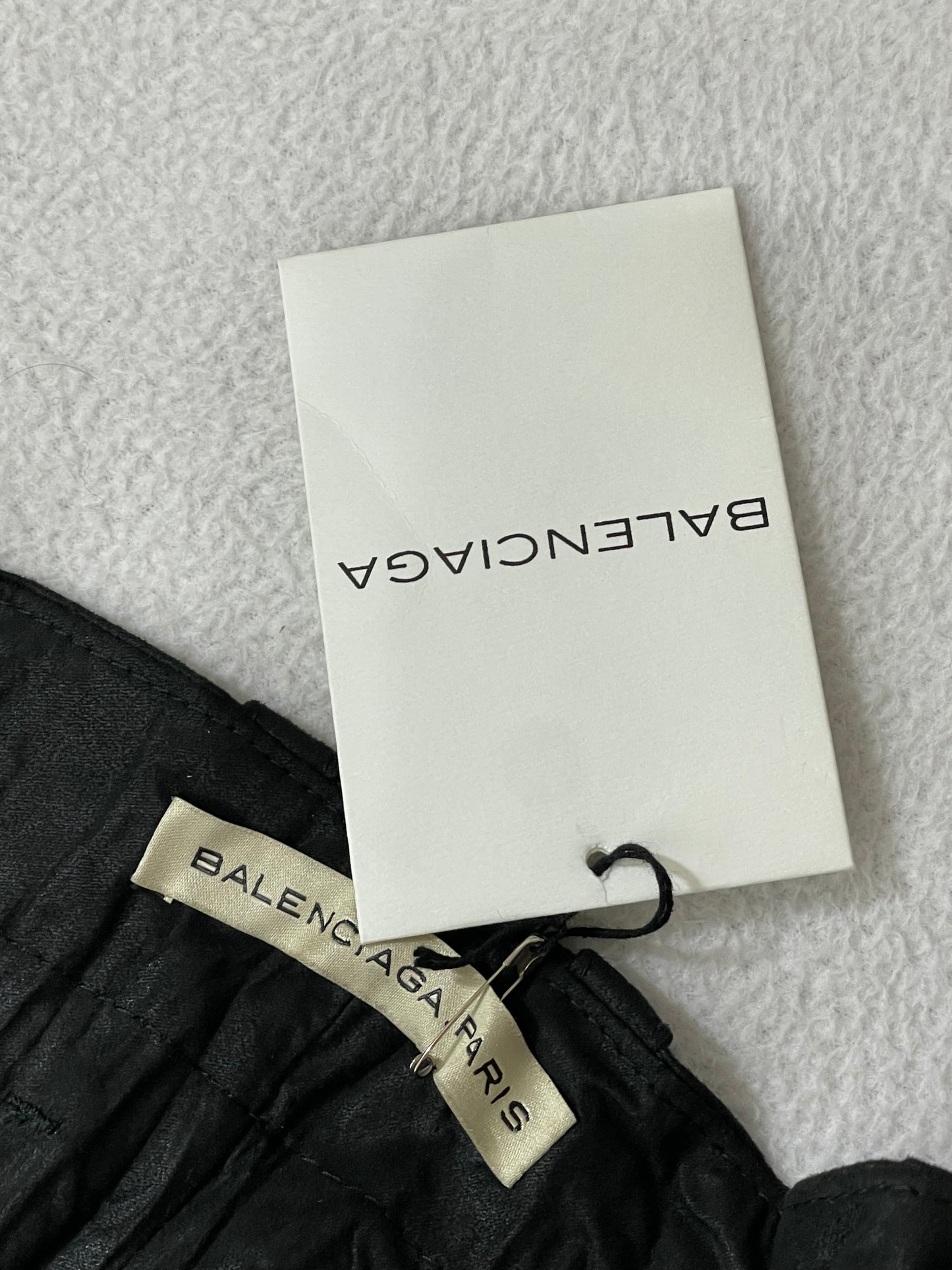 2009 Balenciaga by Nicolas Ghesquière Black Faux Leather Rocker Leggings Pants