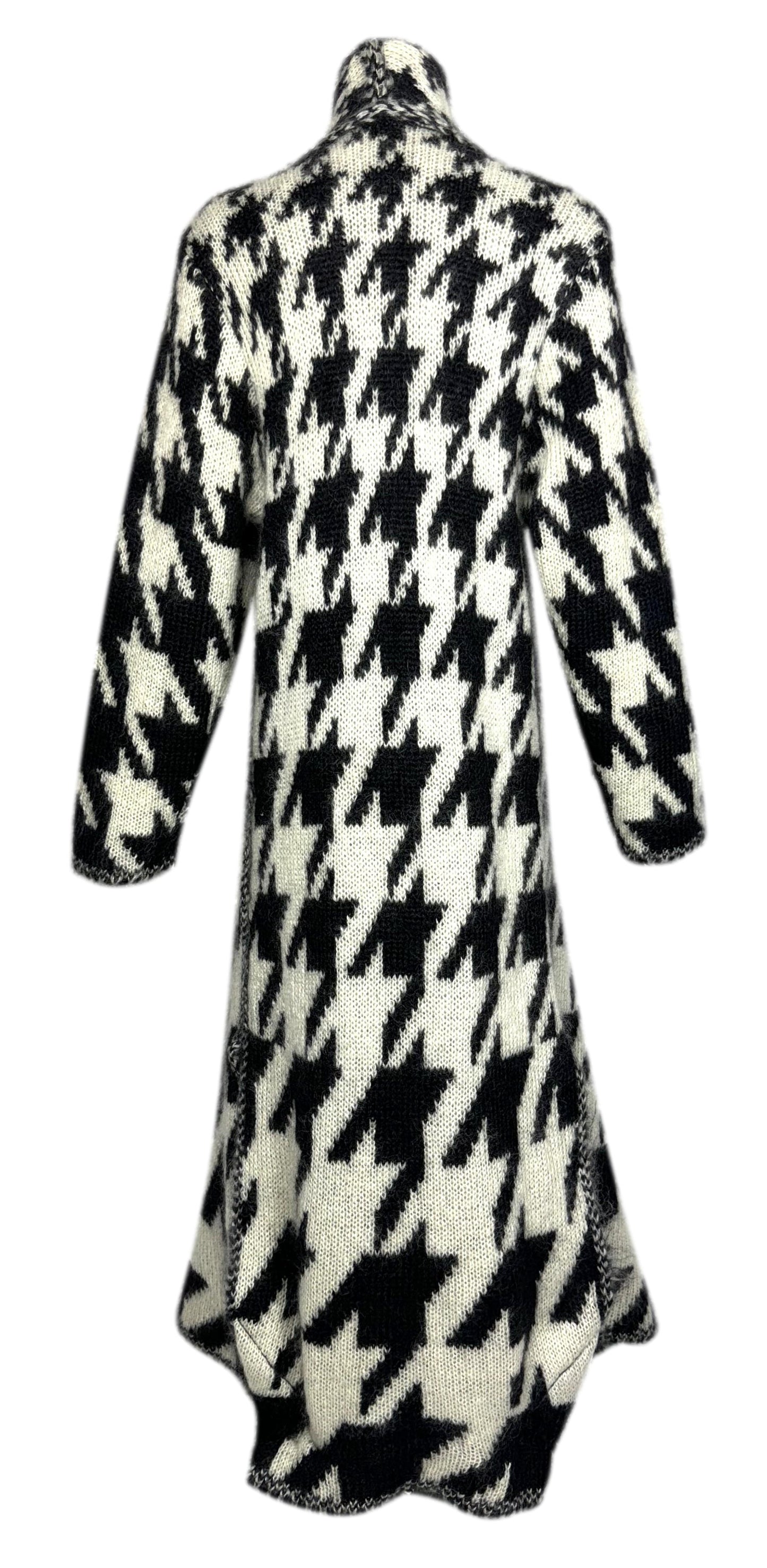 F/W 2009 Alexander McQueen Black & White Long & Short Cardigan Poncho Coat